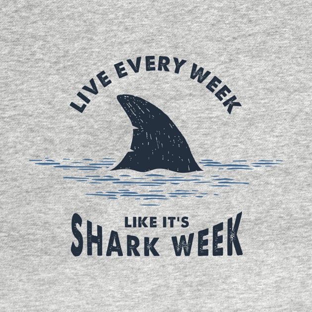 Inspirational Funny Quote. Nautical Illustration With Shark Tail. Shark Week by SlothAstronaut